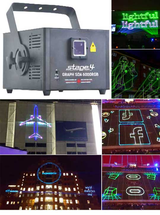 Оборудование для инновационной рекламы Promolaser STAGE4 GRAPH SDA 6000RGB для 700 метров