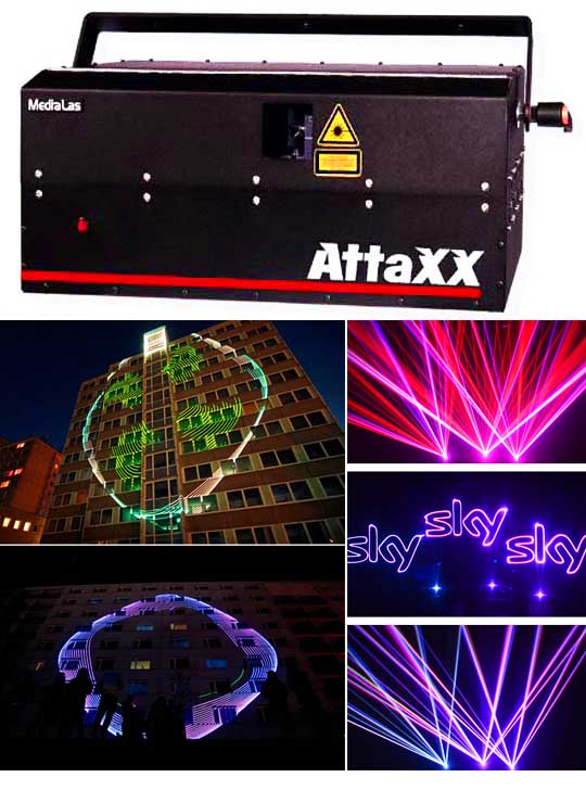 Лазерный проектор для рекламы на облаках MEDIALAS AttaXX Purewhite 9000