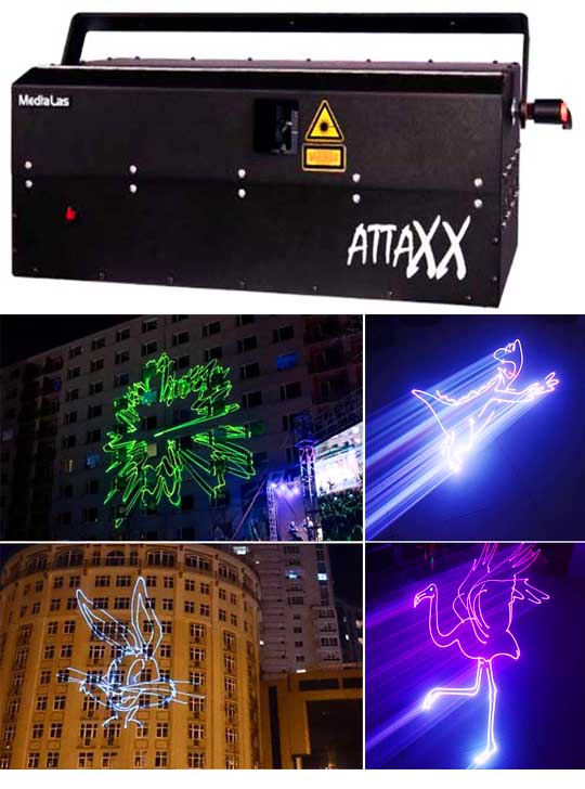 Лазерный проектор для рекламы на облаках MEDIALAS AttaXX 12.5+ RGB
