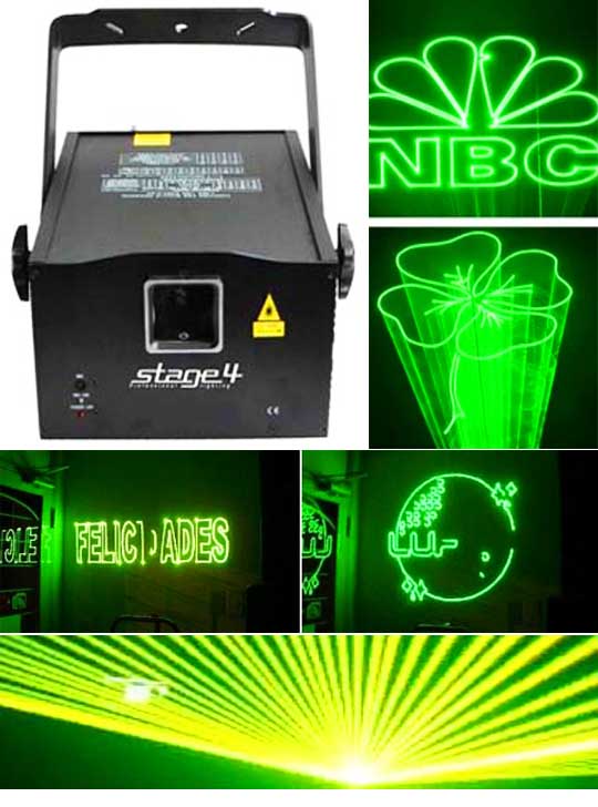 Лазерный проектор для наружной рекламы STAGE 4 CUBE 300G