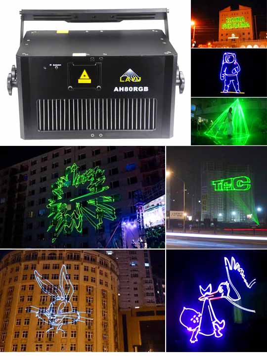 Лазерный проектор для рекламы на облаках AH80RGB