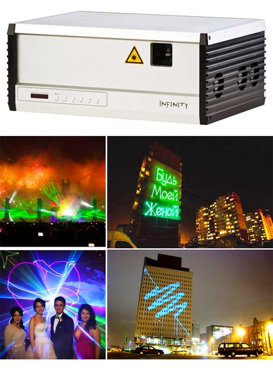 Лазерный проектор для рекламы на облаках MEDIALAS Infinity 2100