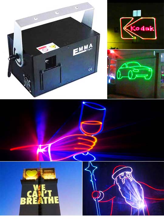 Всепогодный лазерный проектор для рекламы 3D SD RGB