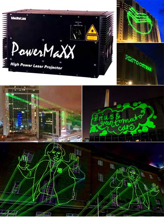 Лазерный проектор для рекламы на облаках MEDIALAS PowerMaXX 16 G