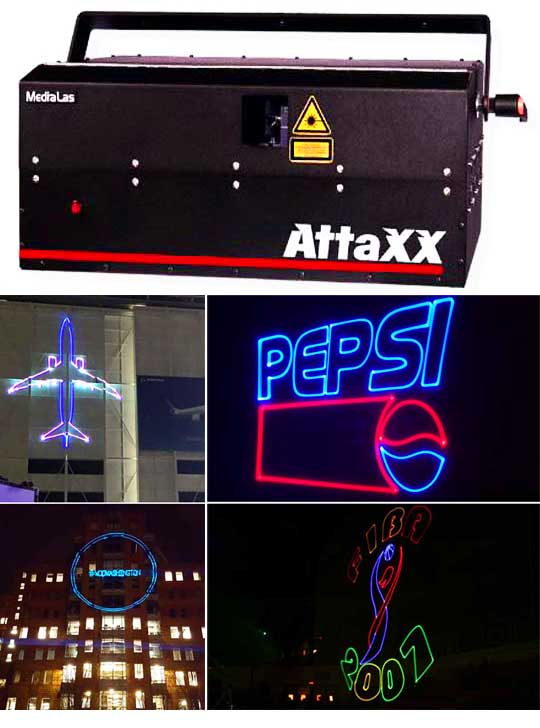 Лазерный проектор для рекламы на облаках MEDIALAS AttaXX Purewhite 4400