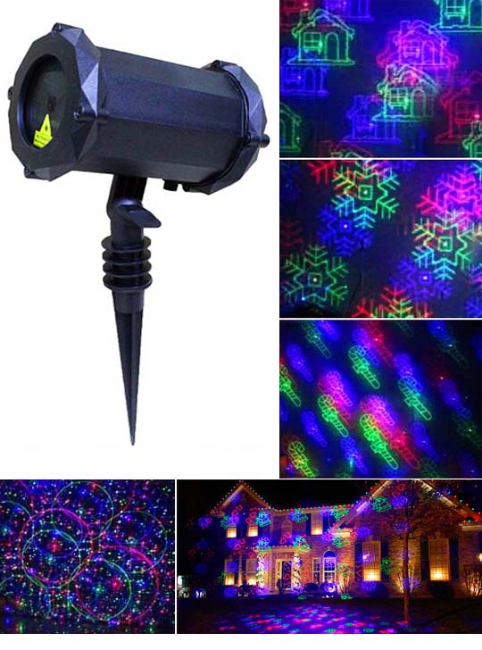 Новогодний лазерный проектор для рисования снежинок Xmas RGB Music