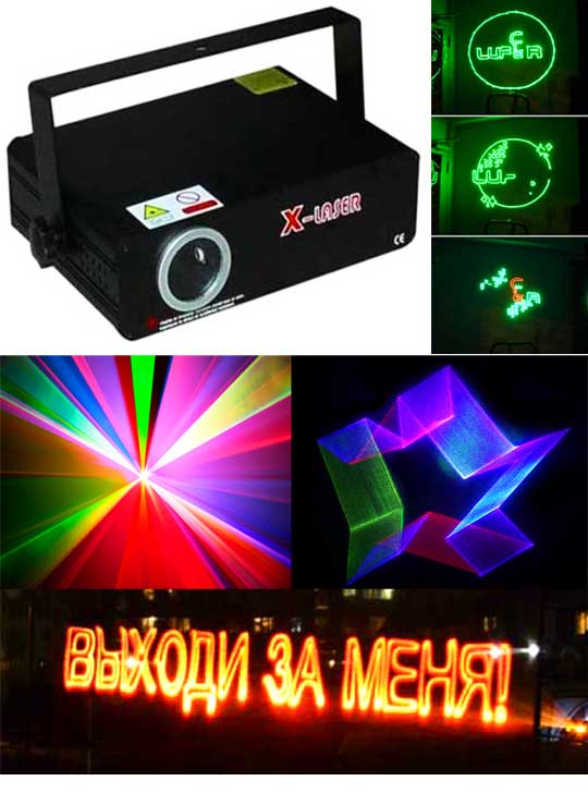 Новогодний лазерный проектор для рисования снежинок RGB300SD