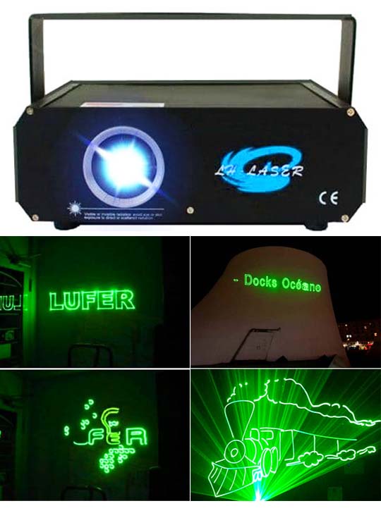 Лазерный проектор для рекламы зеленый 150mW LASER HIGHT 3D SD