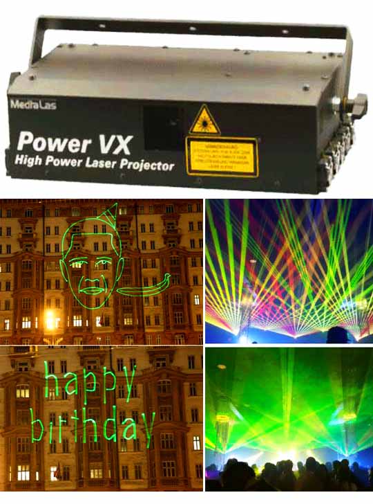 Лазерный проектор для рекламы на облаках MEDIALAS Power VX 2500
