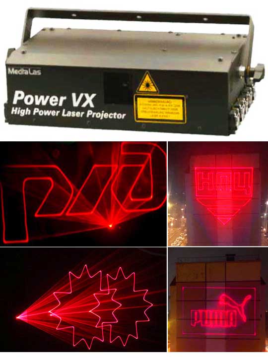 Лазерный проектор для рекламы на облаках MEDIALAS Power VX 1000R