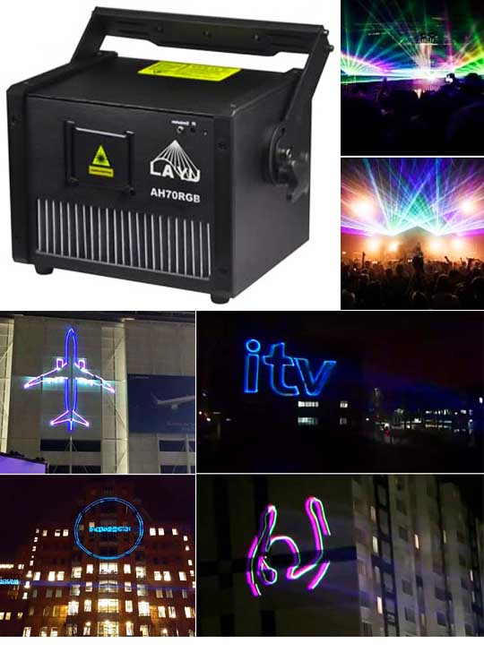 Лазерный проектор для рекламы на облаках AH70RGB