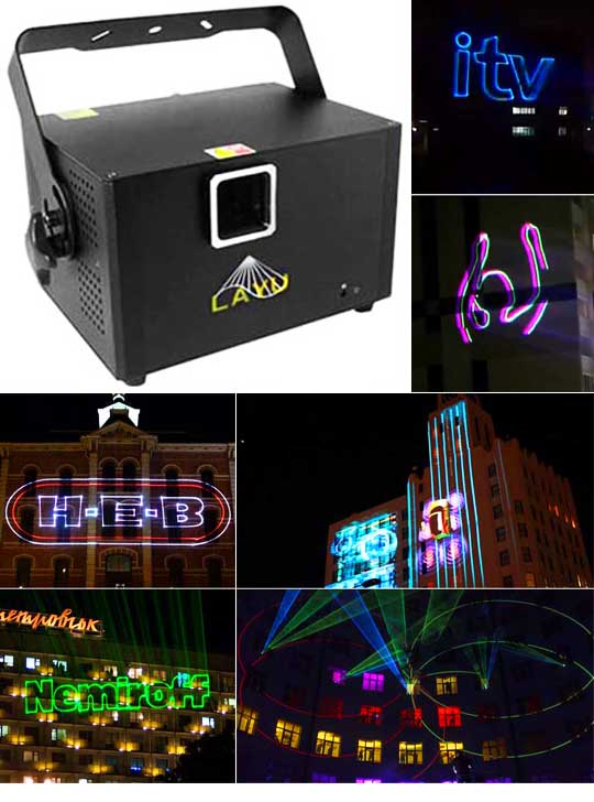 Лазерный проектор для рекламы на горах AP30RGB 40k