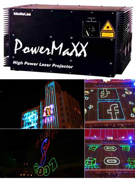 Лазерный проектор для рекламы на облаках MEDIALAS PowerMaXX 22 RGB