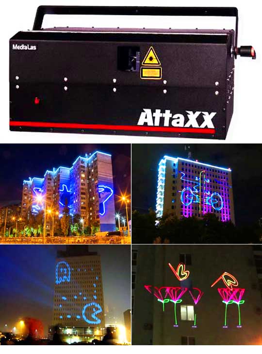 Лазерный проектор для рекламы на облаках MEDIALAS AttaXX 8000 RGB