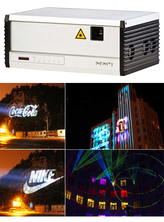 Лазерный проектор для рекламы на облаках MEDIALAS Infinity 3000