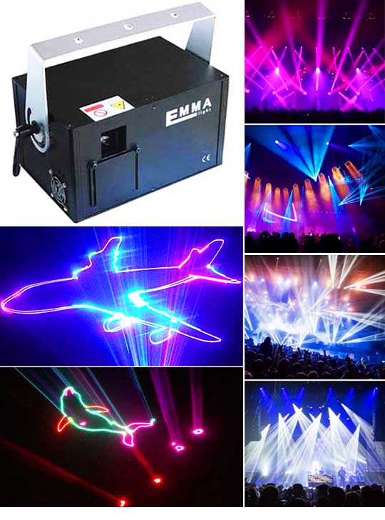 Сценический театральный лазер 3D SD RGB