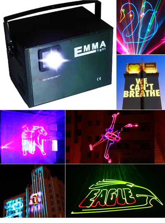 Лазерный проектор для наружной рекламы 1500МВТ 3D
