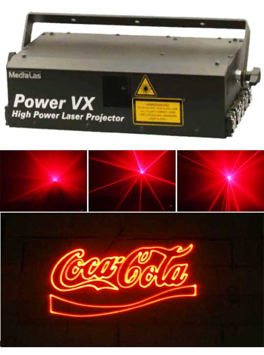 Лазерный проектор для рекламы MEDIALAS Power VX 1000R