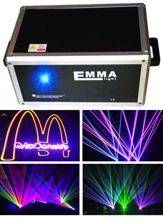 Рисующий лазерный проектор для рекламы 1500МВТ 3D SD RGB