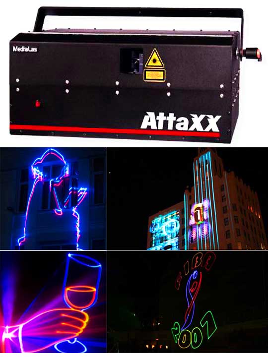 Лазерный проектор для рекламы на небе MEDIALAS AttaXX 4000 RGB