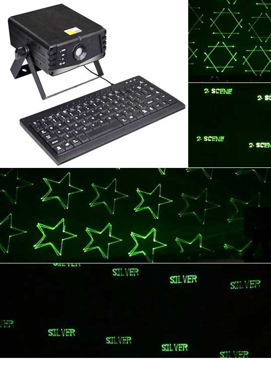 Лазерный проектор для рисования на асфальте STAGE 4 TXT 150G с клавиатурой