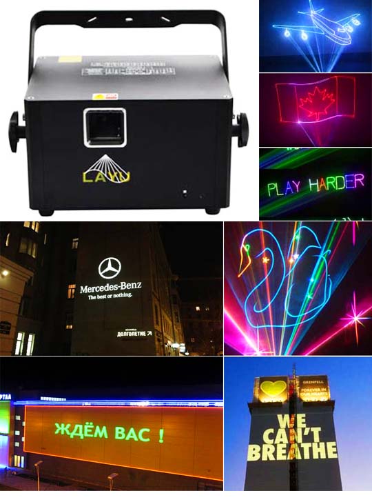 Лазерный проектор для рекламы на зданиях WORLD CLASS 3B RGB 1W