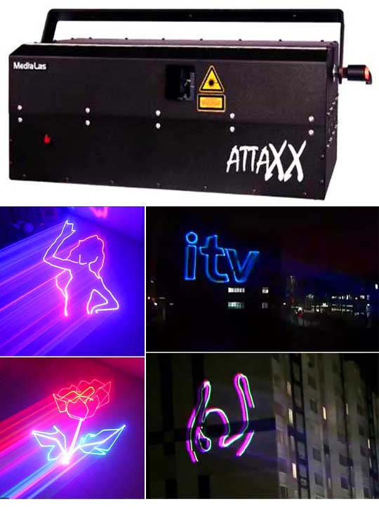 Лазерный проектор для рекламы на облаках MEDIALAS AttaXX 17+ RGB