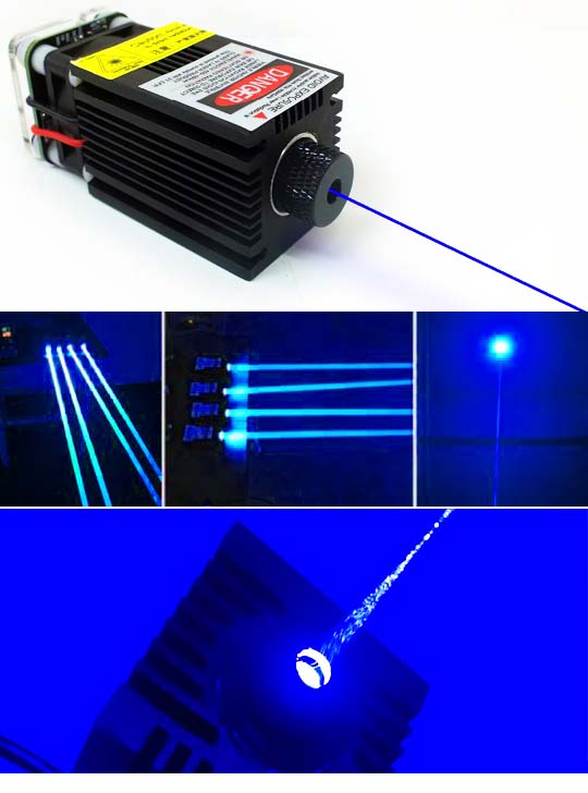 Синяя лазерная линза 2W