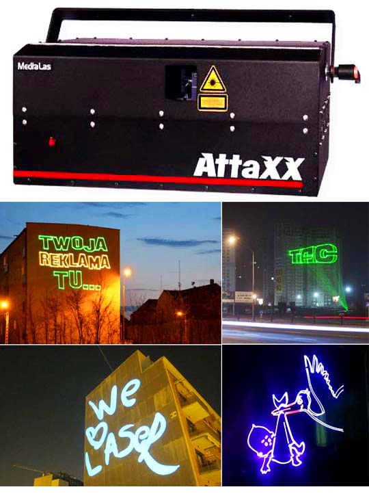 Лазерный проектор для рекламы на облаках MEDIALAS AttaXX 6000 RGB