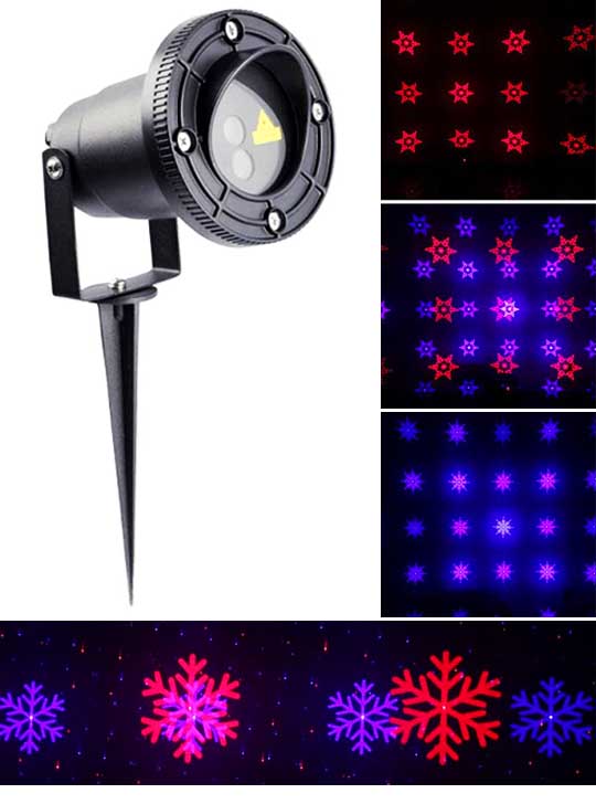 Новогодний лазерный проектор для рисования снежинок Snow RB