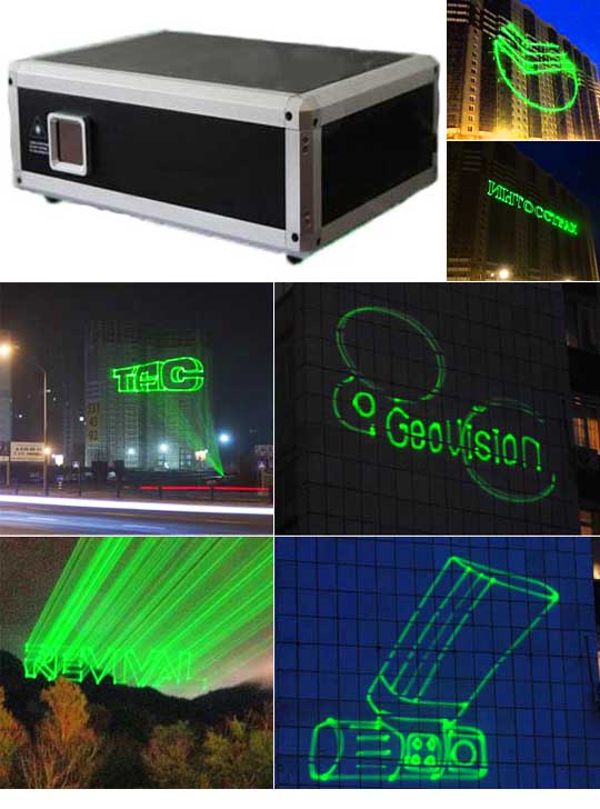 Лазерный проектор для рекламы зеленый 3000mW LASER HIGHT 3D SD